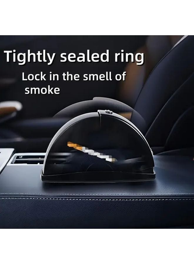 2 منفضة سجائر سوداء للسيارات مع أغطية حاملات سجائر للسيارات والشاحنات وسيارات الدفع الرباعي - Image 4